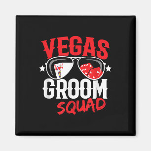 Aimant Enterrement de vie de garçon à Vegas - Marié à Veg