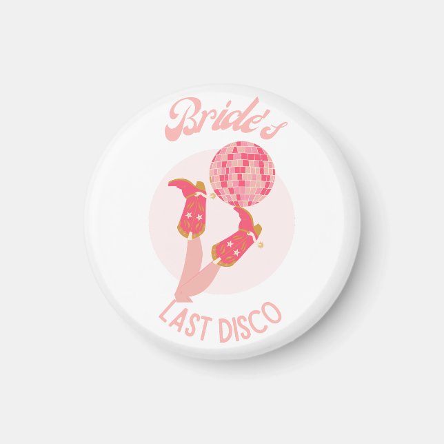 Aimant Enterrement de vie de jeune fille disco d'une mari (Devant)
