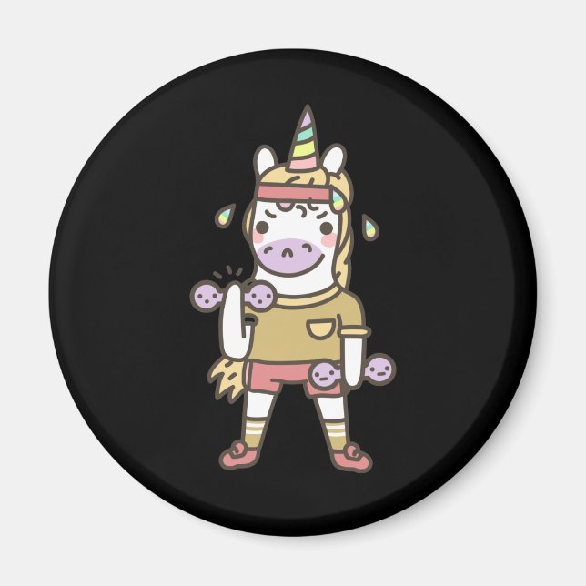 Aimant Entraînement drôle Unicorne (Devant)