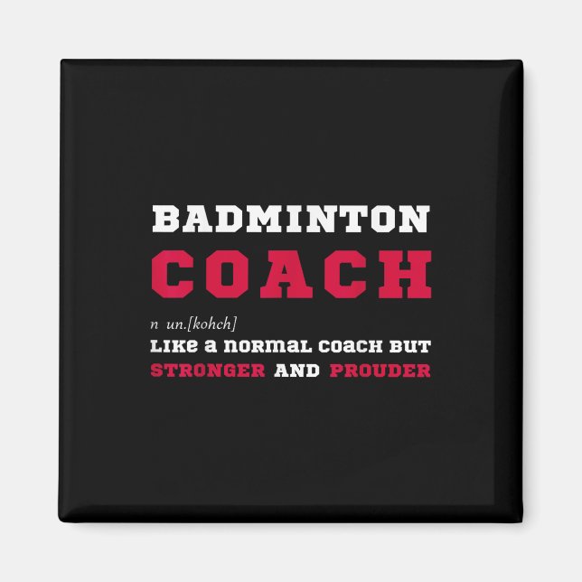Aimant Entraîneur de badminton Définition de coaching spo (Devant)