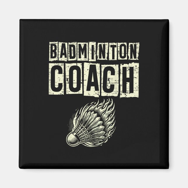 Aimant Entraîneur de badminton raquette de volant  (Devant)