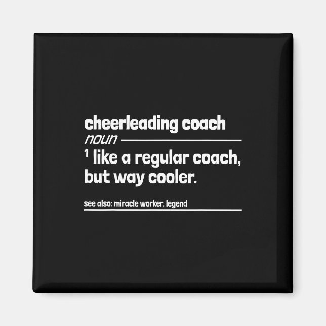 Aimant Entraîneur de Cheerleading Comme Régulier Mais Bea (Devant)