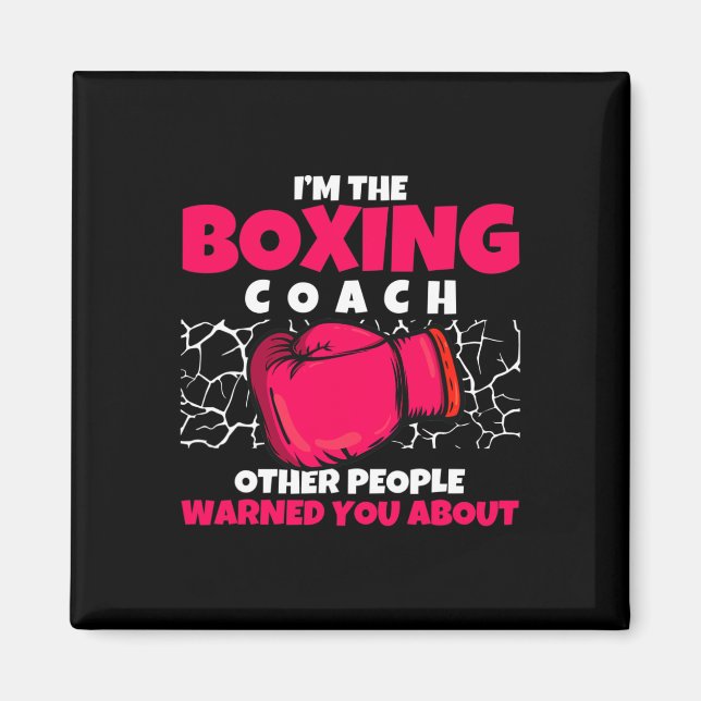 Aimant Entraîneur de club de boxe de boxeur de kickboxing (Devant)