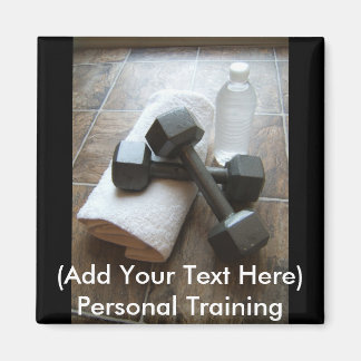 Aimant Entraîneur personnel ou Fitness Dumbells Serviette