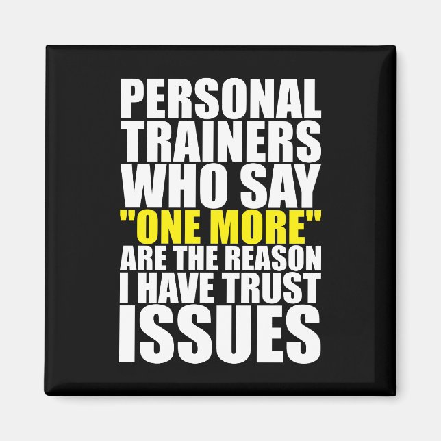 Aimant Entraîneurs et Trust Issues - Funny Workout (Devant)