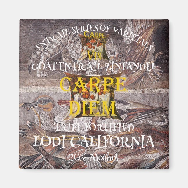 Aimant Entrée de chèvre Zinfandel de la Tripe de Californ (Devant)