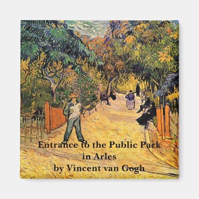 Aimant Entrée du parc public par Vincent van Gogh (Devant)