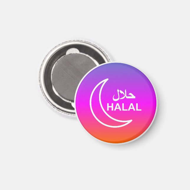 Aimant Entreprise halal anglais arabe (Recto/Verso)