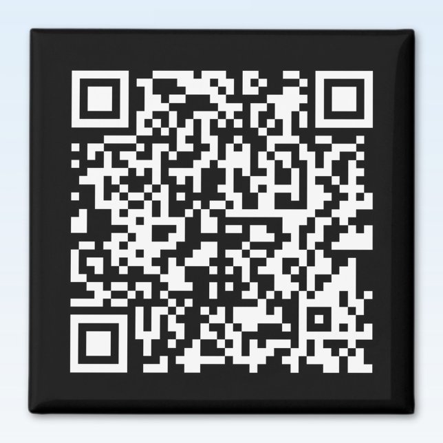 Aimant Entrez l'URL et créez un code QR scannable | Noir  (Créateur téléchargé)