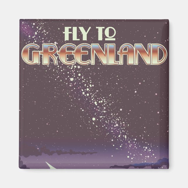 Aimant Envolez-vous pour le Groenland (Devant)