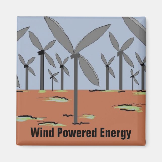 Aimant Éoliennes à énergie éolienne (Devant)