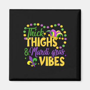 Aimant Épais Cuisses Mardi Gras Vibes Fleur De Lis Mardi