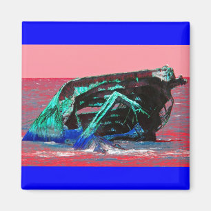 Aimant Épave Abstraite rose