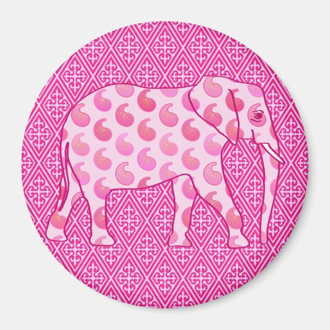 Aimant Ephène de mer - rose glacé et fuchsia (Devant)