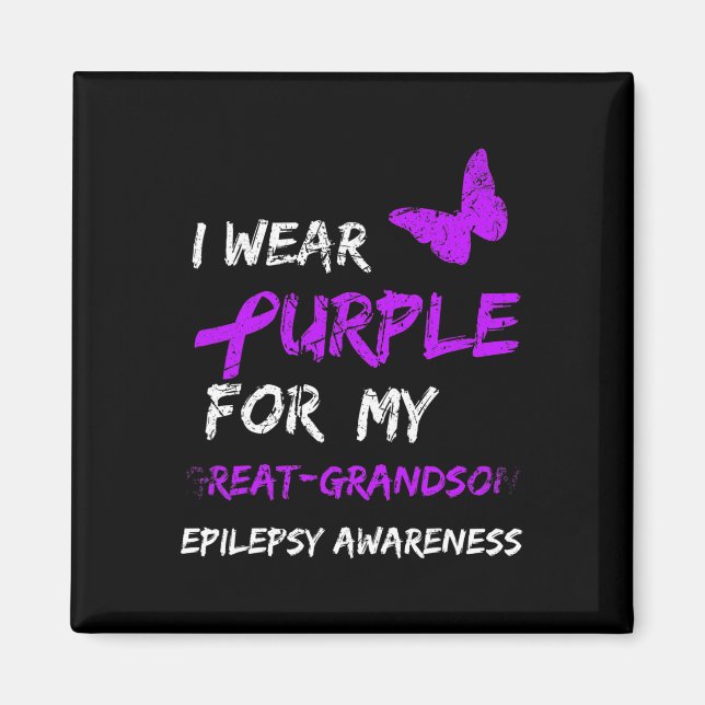 Aimant Epilepsie Je Porte Du Purple Pour Mon Grand-Petit- (Devant)
