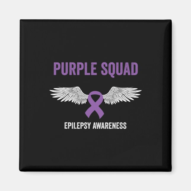 Aimant Epilepsy Awareness Purple Ribbon - Epilepsy Awaren (Devant)