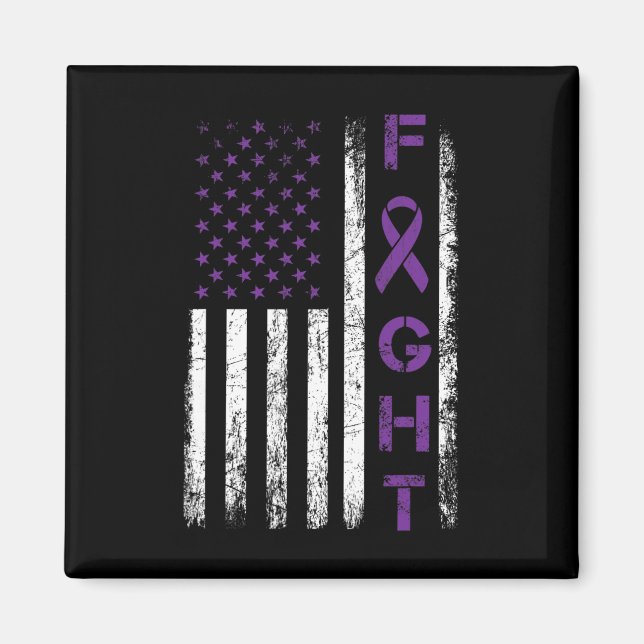 Aimant Epilepsy Fighter USA Drapeau - Fight Epilepsy Awar (Devant)