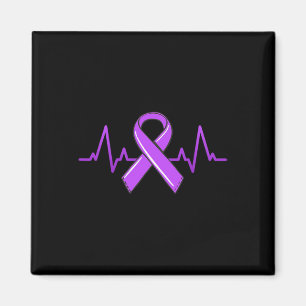 Aimant Epilepsy Heartbeat Tea Moms Purple Ribbon Lauréats