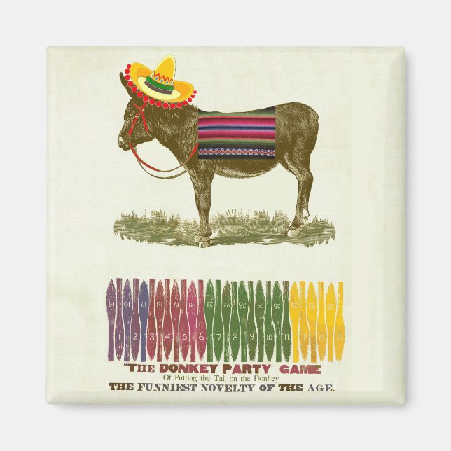 Aimant Éplucher la queue sur l'âne (Devant)