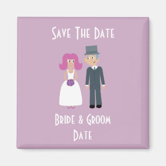 Aimant Épouse & Groom Enregistrer L'aimant Date