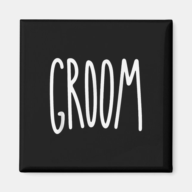 Aimant Épouse Mariage Groom Mens (Devant)