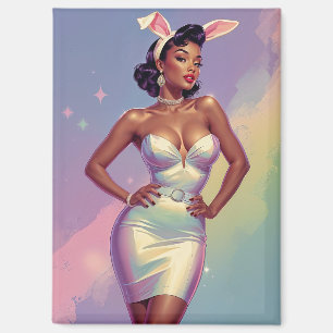 Aimant Épouses de lapin de Pâques noires