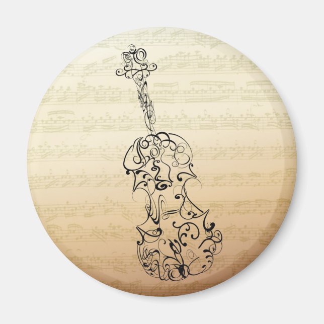 Aimant Épreuve de violon sur le manuscrit Bach (Devant)