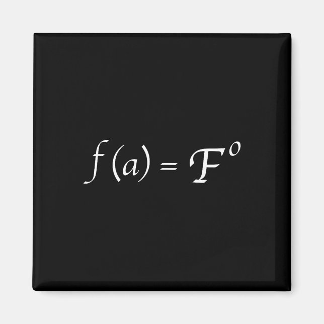 Aimant Équation mathématique drôle Fafo Cadeau Prof de ma (Devant)