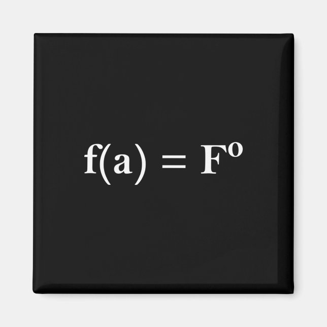 Aimant Équation mathématique Fafo drôle nouveauté profess (Devant)