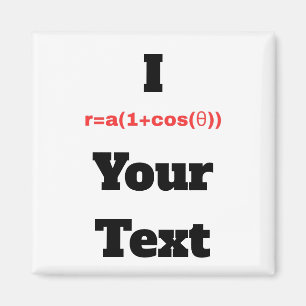 Aimant Equation polaire personnalisable (I Heart)