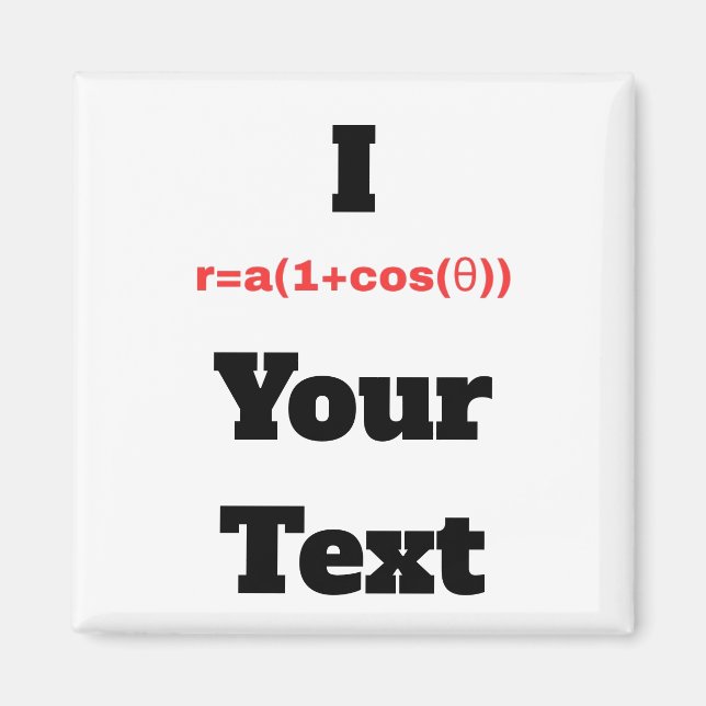 Aimant Equation polaire personnalisable (I Heart) (Devant)
