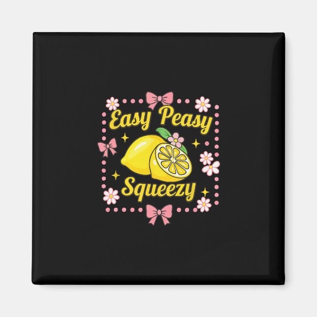 Aimant Équipage de limonade Easy Peasy Lemon Squeezy drôl (Devant)