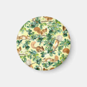 Aimant Equipe aquarelle, chêne motif sans soudure.