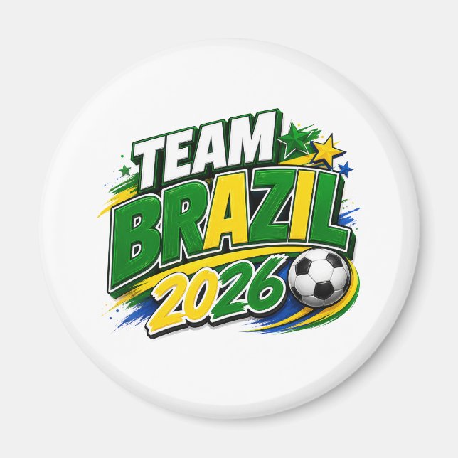 Aimant ÉQUIPE BRÉSIL 2026 Fan | Brésilien Ma (Devant)