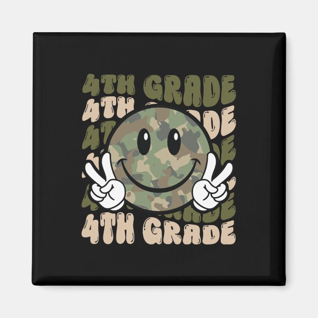 Aimant Équipe Camo 4e année Équipe Bruh Nous sommes de re (Devant)