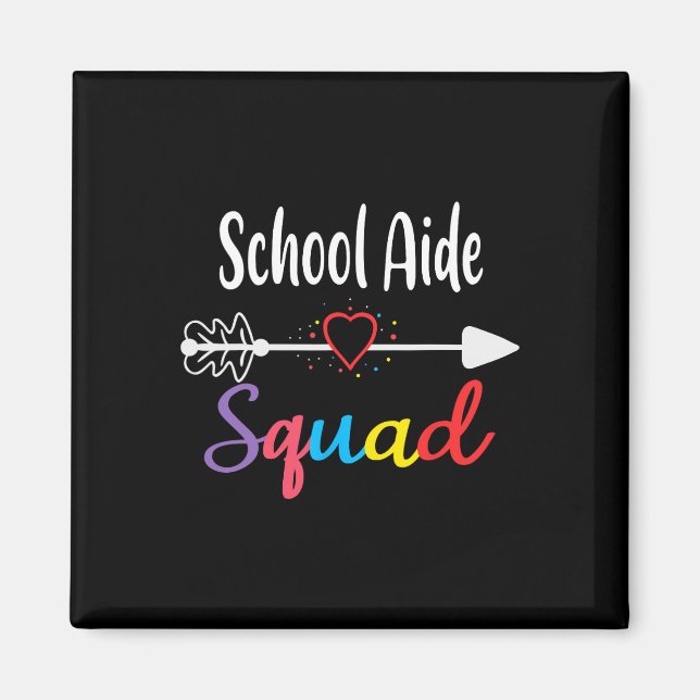 Aimant Équipe D'Aide De L'École Fun Ck À L'École Fournitu (Devant)