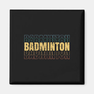 Aimant Équipe d'amour de badminton Joueur Entraîneur
