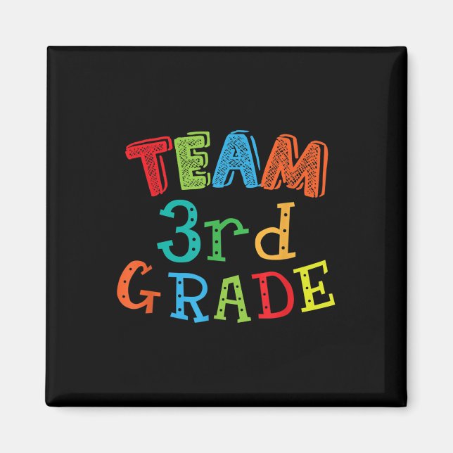 Aimant Équipe de 3e année - 3e année Enfants de 3e année; (Devant)