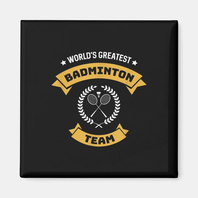 Aimant Équipe de Badminton (Devant)