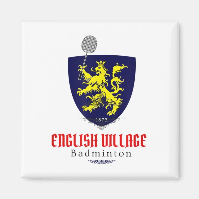 Aimant Équipe de badminton du village anglais de Mountain (Devant)