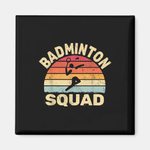 Aimant Équipe de badminton pour hommes vintage sport de v