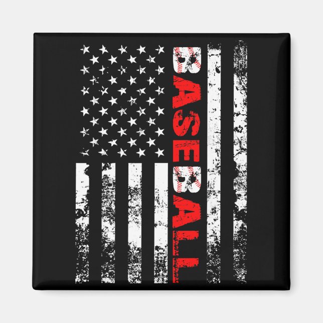 Aimant Équipe de baseball du drapeau américain 282 T Shir (Devant)