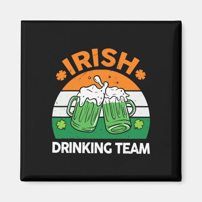 Aimant Équipe de buveurs irlandais buvant de la bière de  (Devant)