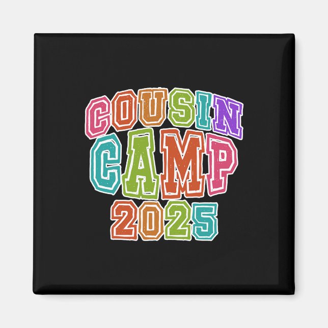 Aimant Équipe de camping des cousins 2025 Printemps Break (Devant)