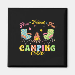 Aimant Équipe de camping Famille Amis Filles Enfants Ambi