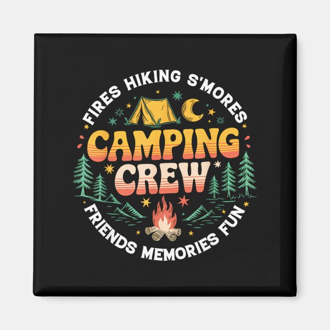 Aimant Équipe de camping Famille Groupe d'amis correspond (Devant)