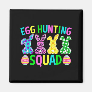 Aimant Équipe de chasse aux œufs famille joyeuse pâques Œ