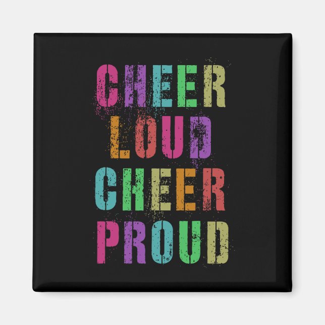 Aimant Équipe de Cheerleading Cheer Loud Cheer Proud Chee (Devant)