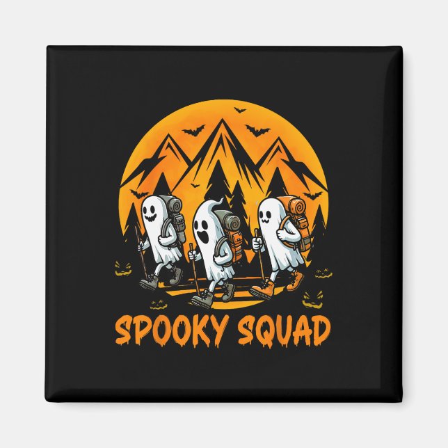 Aimant Équipe de costumes effrayants pour Halloween Fantô (Devant)