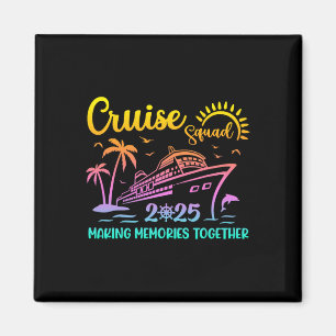 Aimant Équipe de croisière 2025 Famille Amis Vacances Cor